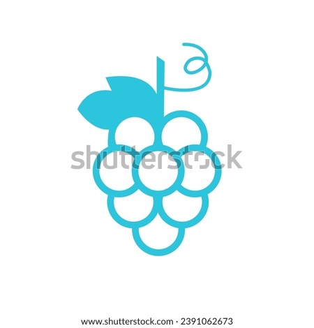 Shine Muscat grape. From blue icon set. Royalty-Free Stock Photo #2391062673
