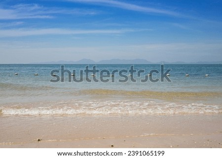 The sea during clear weather on the Andaman coast, Thailand.