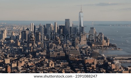 South part of New York City seen from the top. 