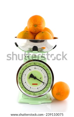 scale for the kitchen with fruit