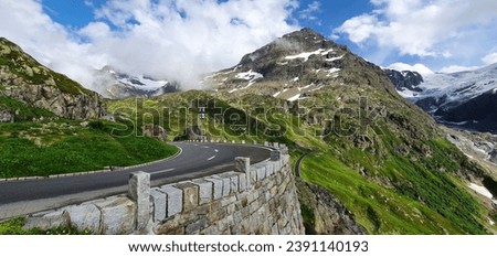 Susten pass, summer in the Switzerland Alps Royalty-Free Stock Photo #2391140193
