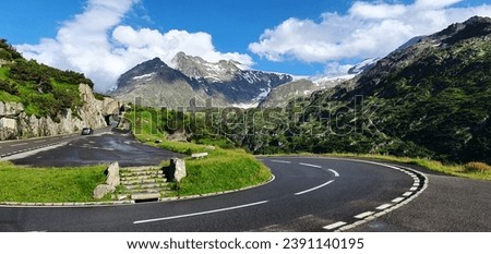 Susten pass, summer in the Switzerland Alps Royalty-Free Stock Photo #2391140195
