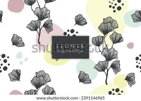 Trendy Seamless Floral Pattern in Vector illustration	
