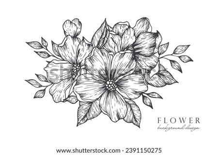 Abstract Flower clip art background