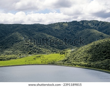 Aerial view of Macaskill lakes, Upper Hutt, New Zealand