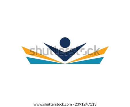 Education logo template. Swoosh modern education logo series.