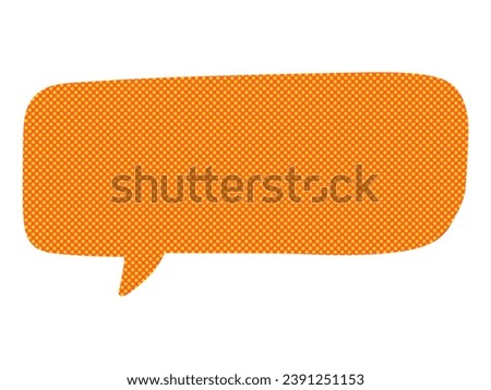 Speech bubble with texture in collage style. Vector illustration