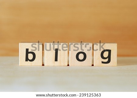 blog word on wood blocks