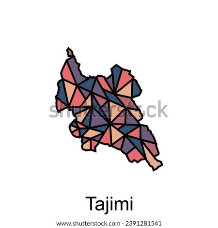 Map City of Tajimi design, High detailed vector map - Japan Vector Design Template, suitable for your company