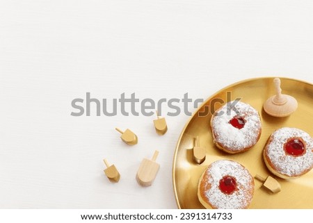 image of donut. jewish holiday Hanukkah symbol