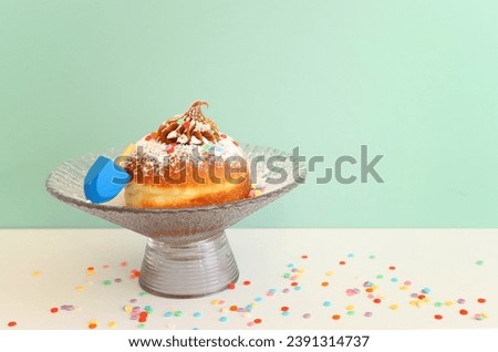 image of donut. jewish holiday Hanukkah symbol