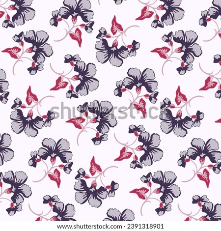 Flowery pattern with small-scale flowers. Liberty style millefleurs. Floral seamless background. Texture for textile, manufacturing, wallpapers, scrapbooking, book cover, cloth design.