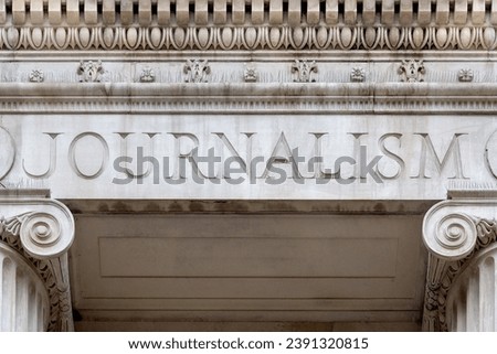 Columbia University graduate school of journalism sign