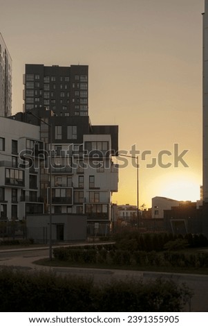 Sunset photography in the city