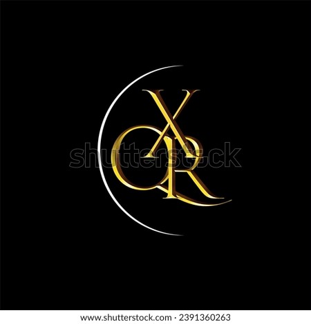 Creative QXR letter logo design making adobe illustrator.