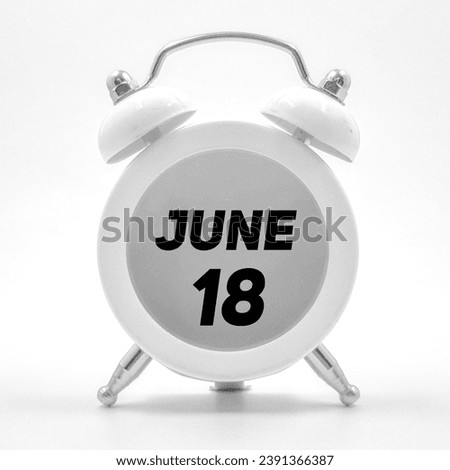 18 june calendar date concept  Royalty-Free Stock Photo #2391366387