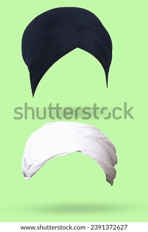 Indian Culture Turbans and topi in different colour style and multy patterns, Types of Punjabi Turbans  Pa gadi in Different Pattern and Colours, red turban, bhagwa turban, blue turban, white turban Royalty-Free Stock Photo #2391372627