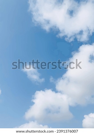 Cloud picture for a background object cover