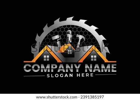 High quality colorful home repair, roofing, remodeling, handyman, home renovation, decor logo	 Royalty-Free Stock Photo #2391385197