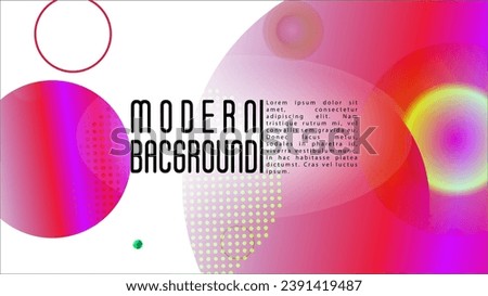 Vector Abstract Background with Gradient Mesh Holographic Circles. Future Minimal Web Design with Abstract Composition. Simple Style for your Business Poster.