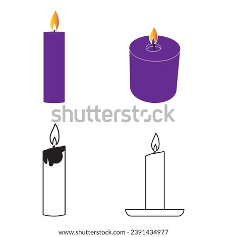 Candle icon vector illustration symbol design