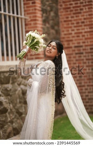 south Asian, wedding photography, woman, Christian wedding, outdoor, beautiful wedding woman with a background of historical building