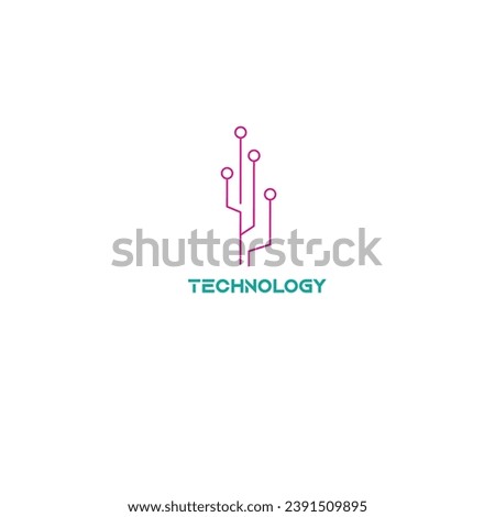 technology logo or clip art or flat logo