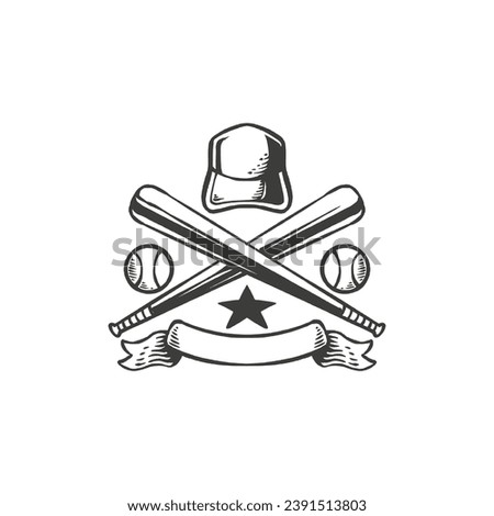 baseball logo template vintage retro emblem