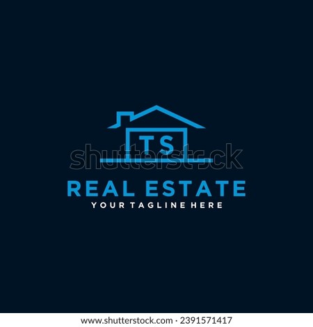 Initials Real estate vector logo design 