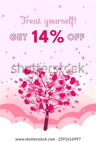 Valentine's day, February 14. Vector illustrations of love, heart, valentine, flowers. Drawings for postcard, card, congratulations and poster.