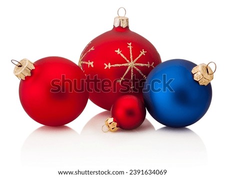 Christmas decoration baubles isolated on a white background Royalty-Free Stock Photo #2391634069