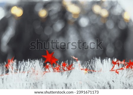 Blue and gold abstract background and bokeh for New Year's Eve, reflection, Christmas, New Year's mood,red balls,golden bokeh