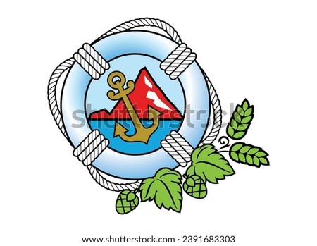 Anchor Seaport Logo Vector Art