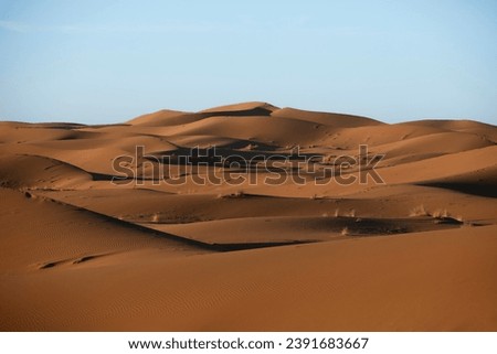Landscape in the Sahara desert in Morocco
