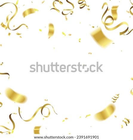 Celebration banner background with  confetti and joyful mood. Christmas, New Year, birthday or wedding celebration