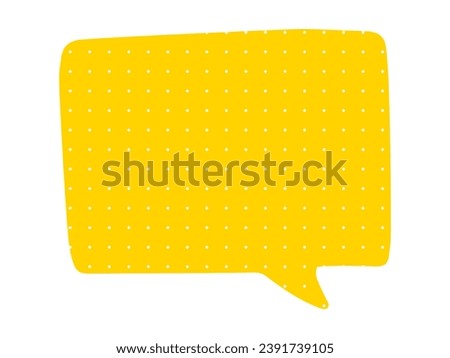 Speech bubble with texture in collage style. Vector illustration