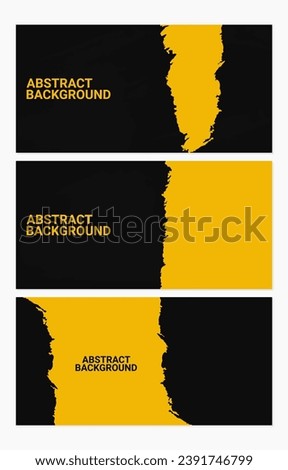 set of Minimal Abstract Yellow Grunge Scratch Background Template
