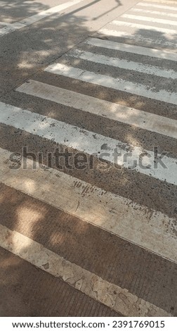 Zebra crossing during the day