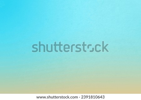 Bright fresh light blue two tone color gradation with pale glow orange paint on environmental friendly cardboard box blank paper texture background with space minimal design