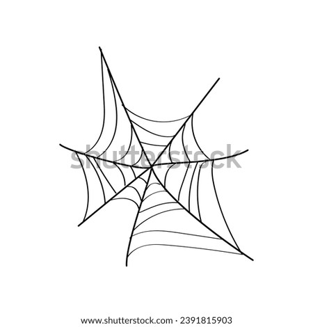 spooky cobweb cartoon. creepy scary, element fear, decoration line spooky cobweb sign. isolated symbol vector illustration Royalty-Free Stock Photo #2391815903