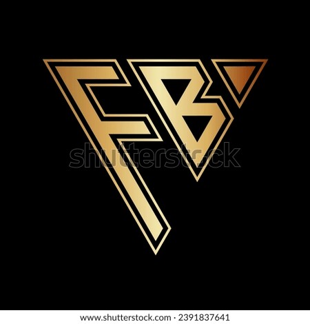 Triangle Letter F and B Logo Design