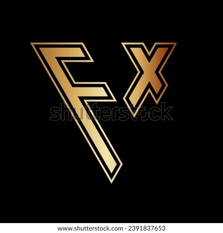 Triangle Letter F and X  Logo Design