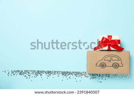 Gifts for the New Year from a car.