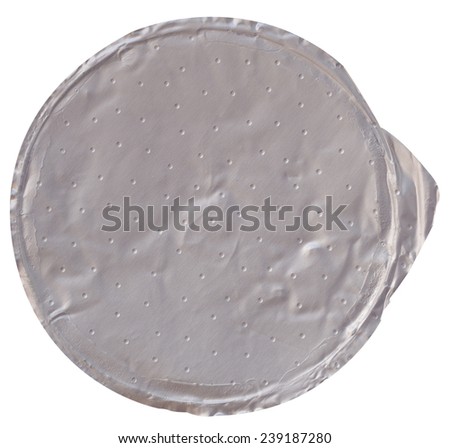 foil cover isolated on white