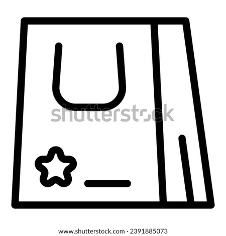 Loyalty bag icon outline vector. Online service. Gift client