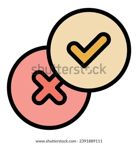 Business thinking icon outline vector. Critical think. Mind skill color flat