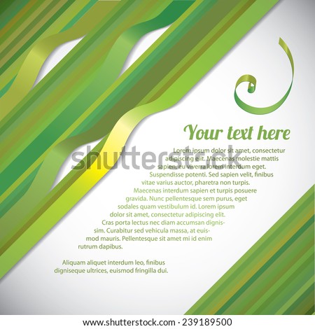 Green background design with lines and stripes