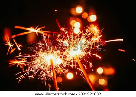 new year sparkler, fireworks. burning sparkler firework. Happy new year and Merry christmas concept. Happy holidays. Abstract blurred of Sparklers for celebration. Magic light. Winter Xmas decoration.