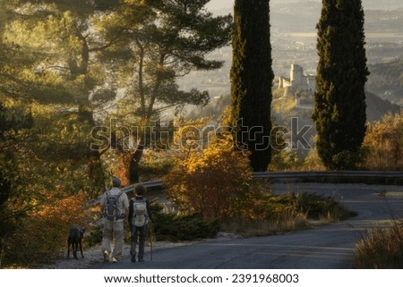 Trekking in Assisi. Umbria's hiking  Royalty-Free Stock Photo #2391968003