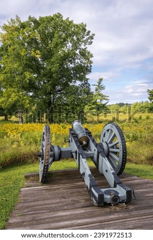 Field artillery at Saratoga National Historical Site in Upstate New York Royalty-Free Stock Photo #2391972513